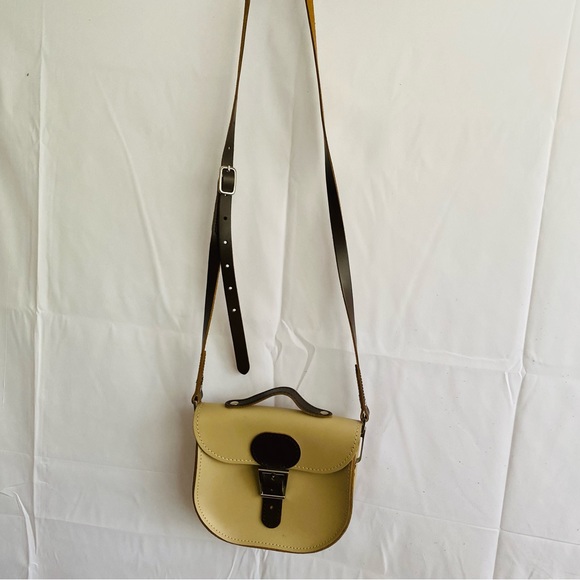 Brit-Stitch Half -Pint Satchel Cream Leather Bag Crossbody NWOT - Picture 11 of 12